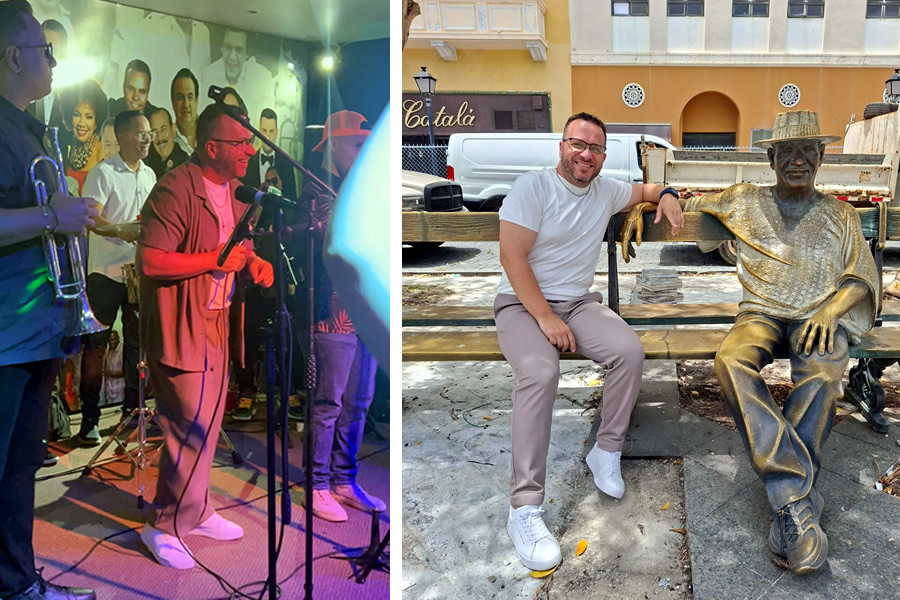 Además de actuar, a Iván Cacú le quedó tiempo para visitar la bella isla caribeña, cuna de grandes compositores salseros, como Tite Curet Alonso.