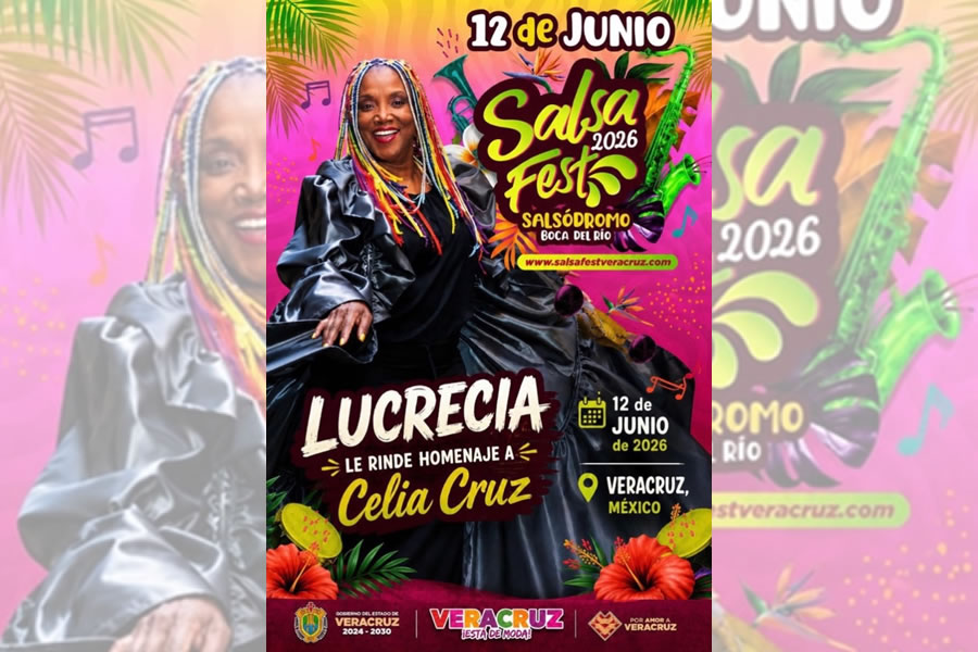 Lucrecia evocará a Celia Cruz en Veracruz Lucrecia formará parte del cartel del Salsa Fest de Veracruz, con un show que rememora a Celia Cruz.