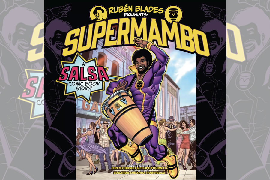 «Supermambo» convierte la salsa en una historia de superhéroes De día trabaja en una tienda del sur del Bronx; de noche, Supermambo recorre las calles llevando esperanza a través de la salsa y el baile.