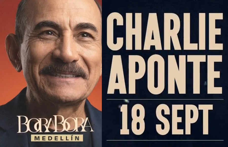 Charlie Aponte, el 18 de septiembre en Medellín.